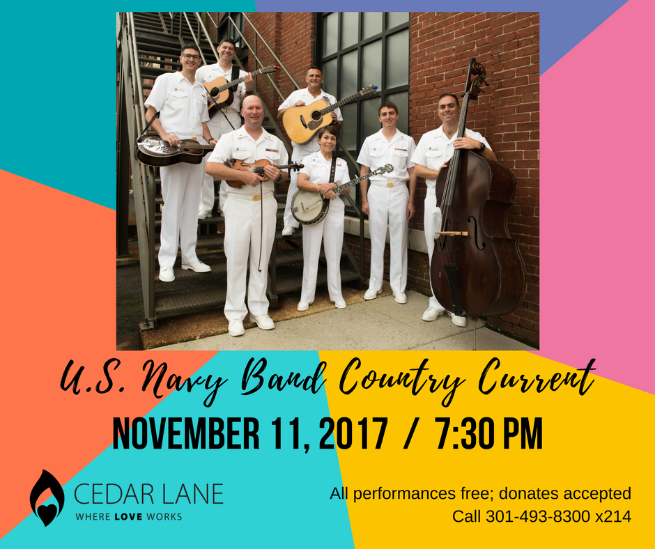 graphic of upcoming US Navy Band Country Current Concert