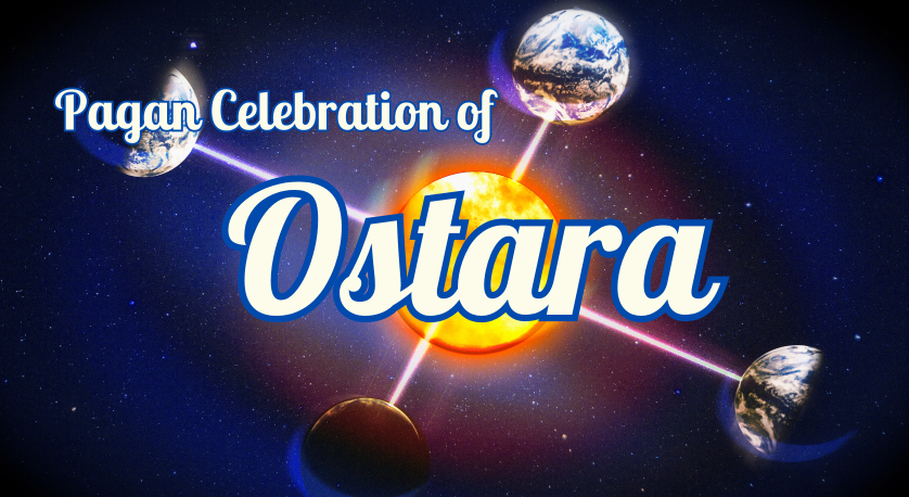 Pagan celebration of ostara sun and earth 